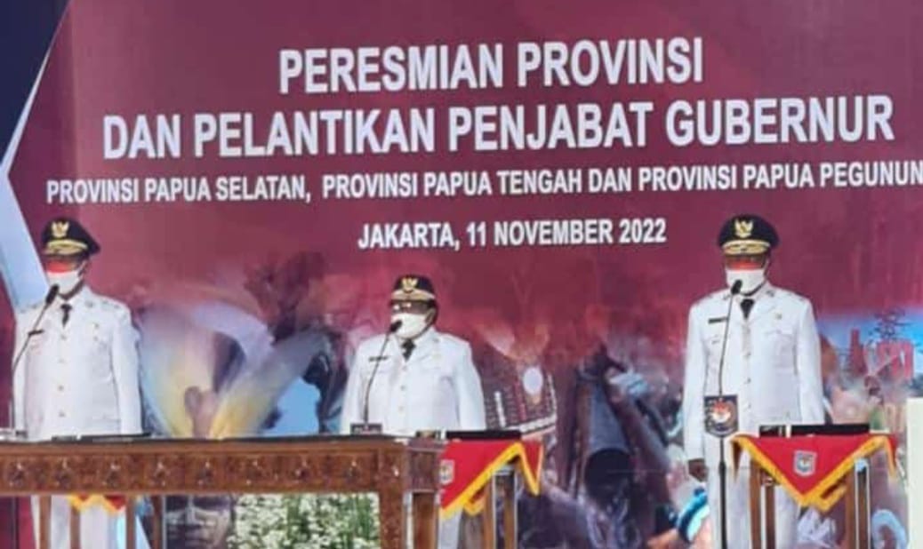 Mendagri Lantik Pj Gubernur 3 DOB Baru di Tanah Papua