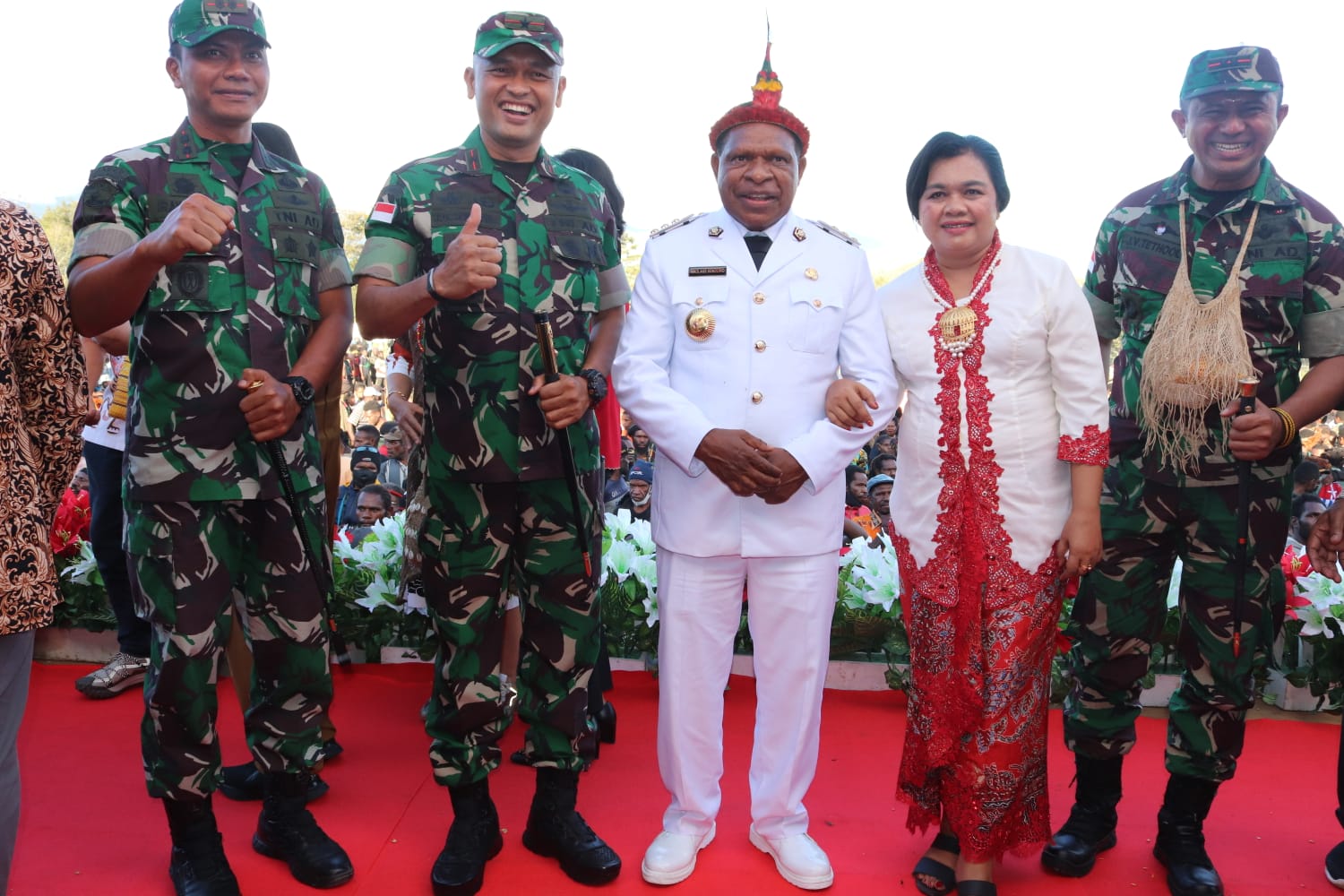 Yonif 756/WMS Dukung Pengamanan Penyambutan Pj Gubernur Papua Pegunungan 