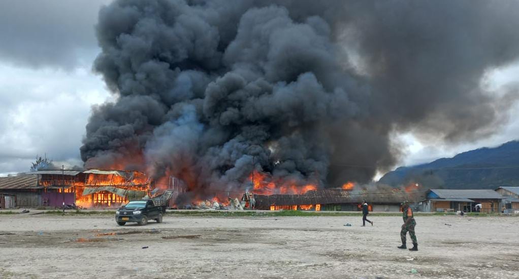 50 Kios, 9 Motor di Pasar Wagete Terbakar, 5 Orang Terluka