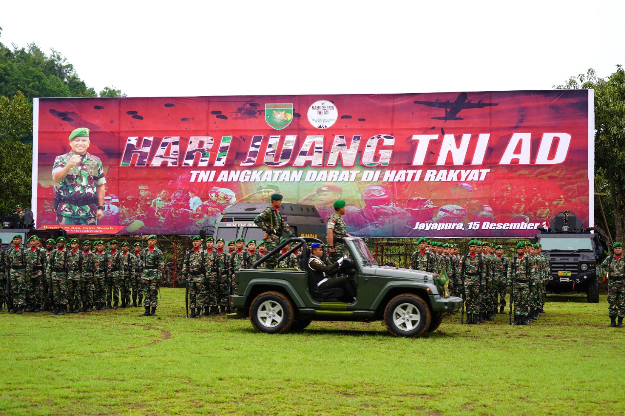 Kodam Cenderawasih Gelar Upacara dan Syukuran Hari Juang TNI AD Ke-77 Tahun