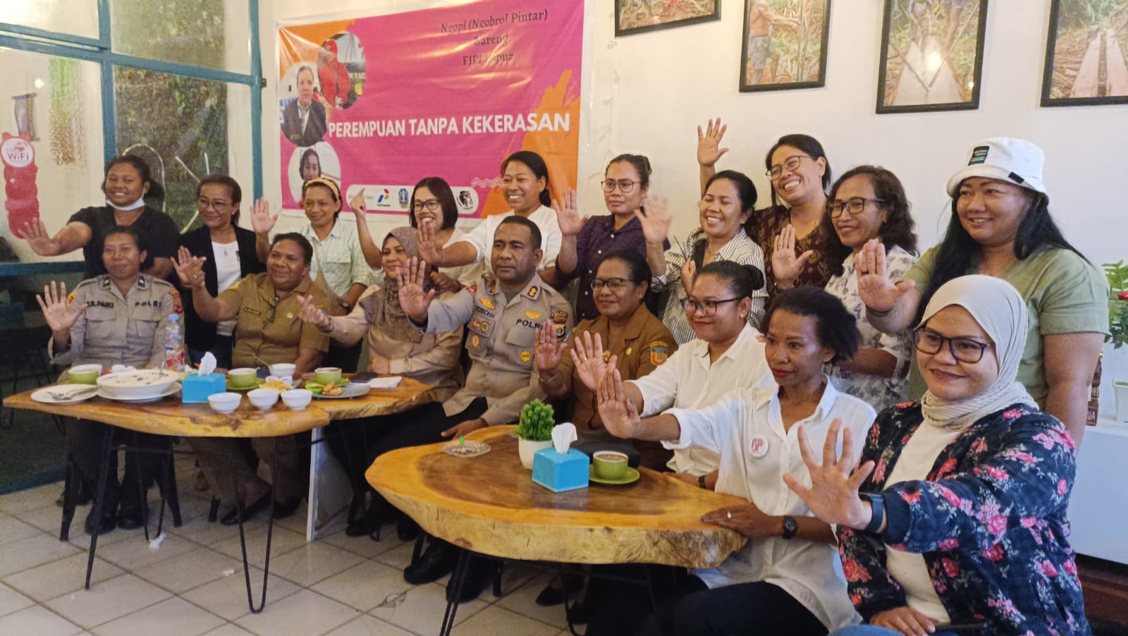 Lewat Ngopi Bareng, FJPI Papua: Stop Kekerasan pada Perempuan