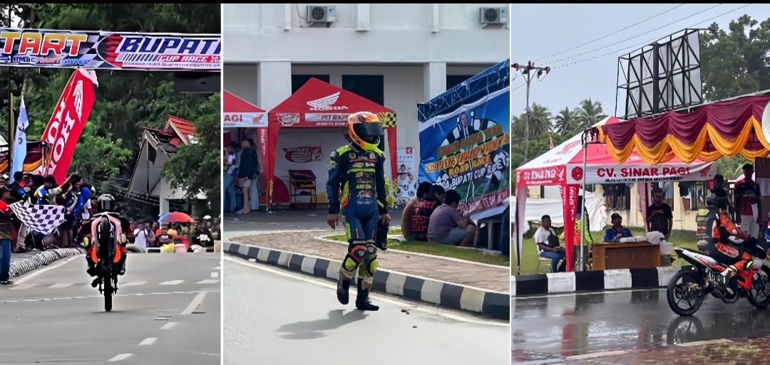 Sinar Pagi Biak Dukung Kejurda Balap Motor Bupati Cup Race 2025 di Kabupaten Supiori