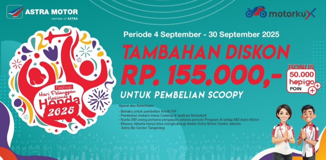 Peringati HPN, Astra Motor Papua Beri Diskon Spesial untuk Pembelian Honda Scoopy