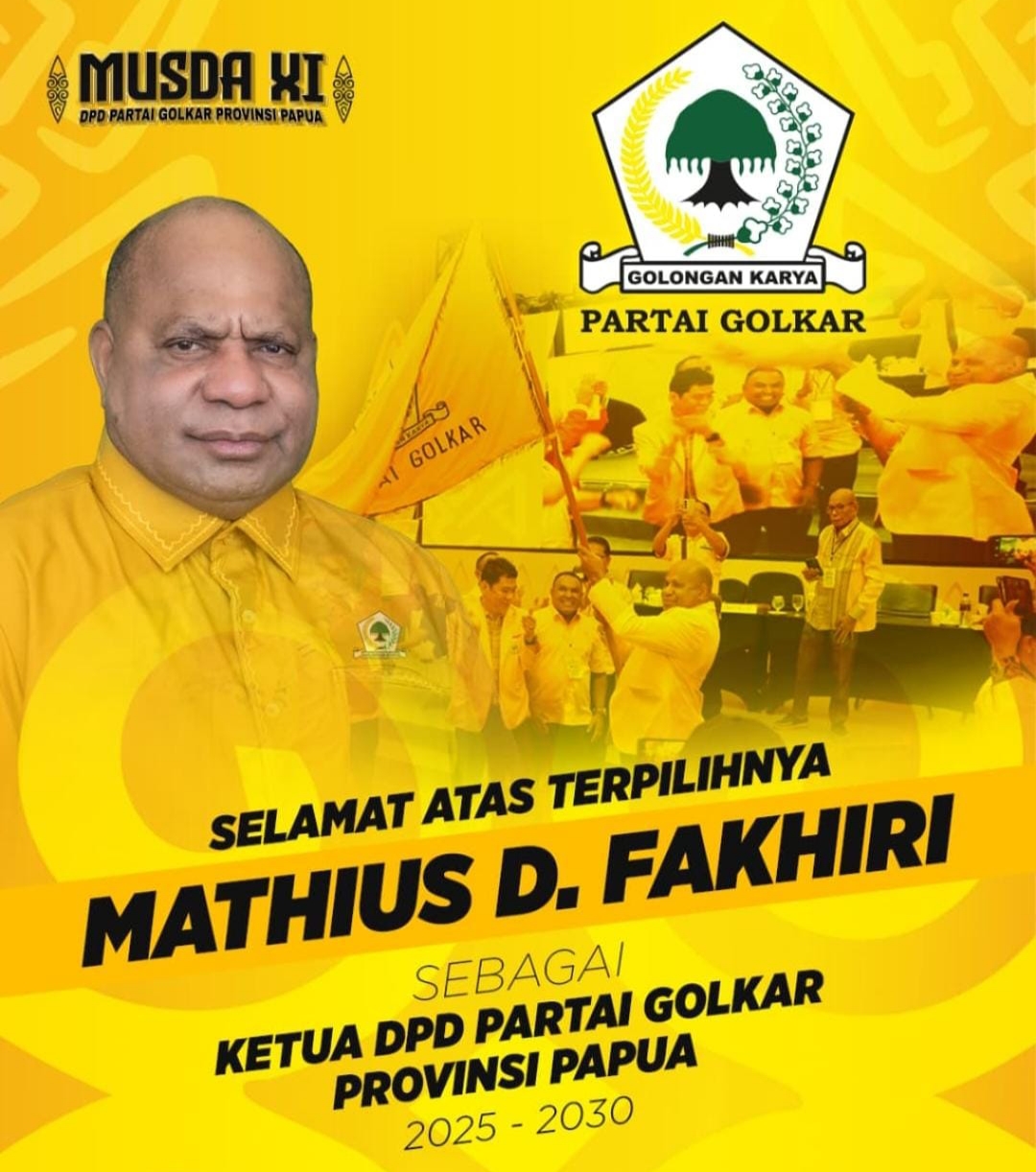 Mathius Fakhiri : Menjadi Ketua DPD Golkar Papua bukan soal kedudukan, tetapi soal pengabdian!