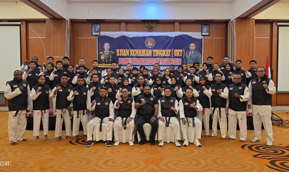 Taekwondo Indonesia Papua Gelar UKT Sabuk Hitam Poom/ dan Kukkiwon di Jayapura