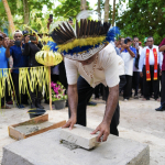 Peletakkan Batu Pertama Tugu Pendaratan Injil di Padaido Tutup Rangkaian Kunker Gubernur Papua