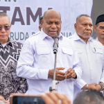 Gubernur Fakhiri Letakkan Batu Pertama Pembangunan Pabrik Pakan Garuda Bumi Papua di Keerom