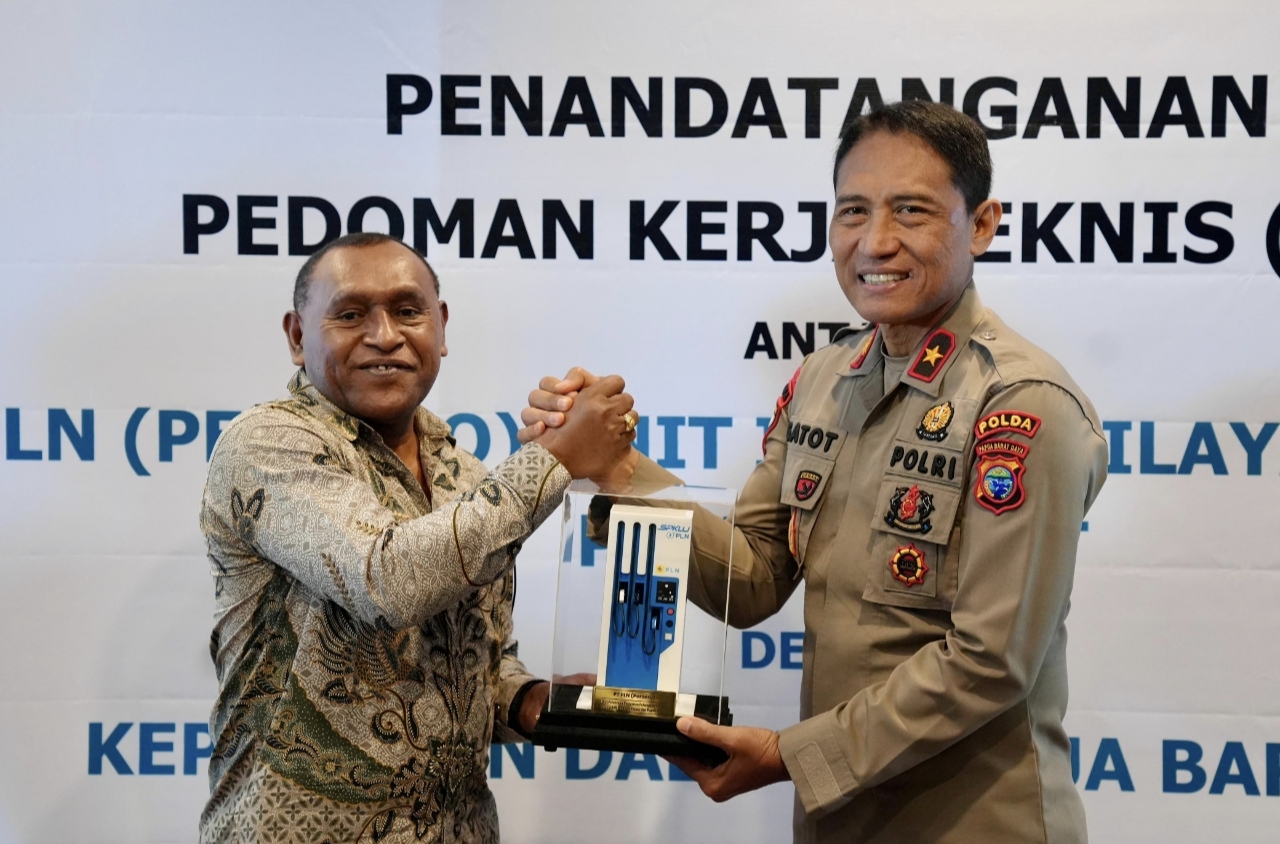 Perkuat Keamanan Aset Kelistrikan, PLN dan Polda Papua Barat Daya Tandatangani Pedoman Kerja Teknis