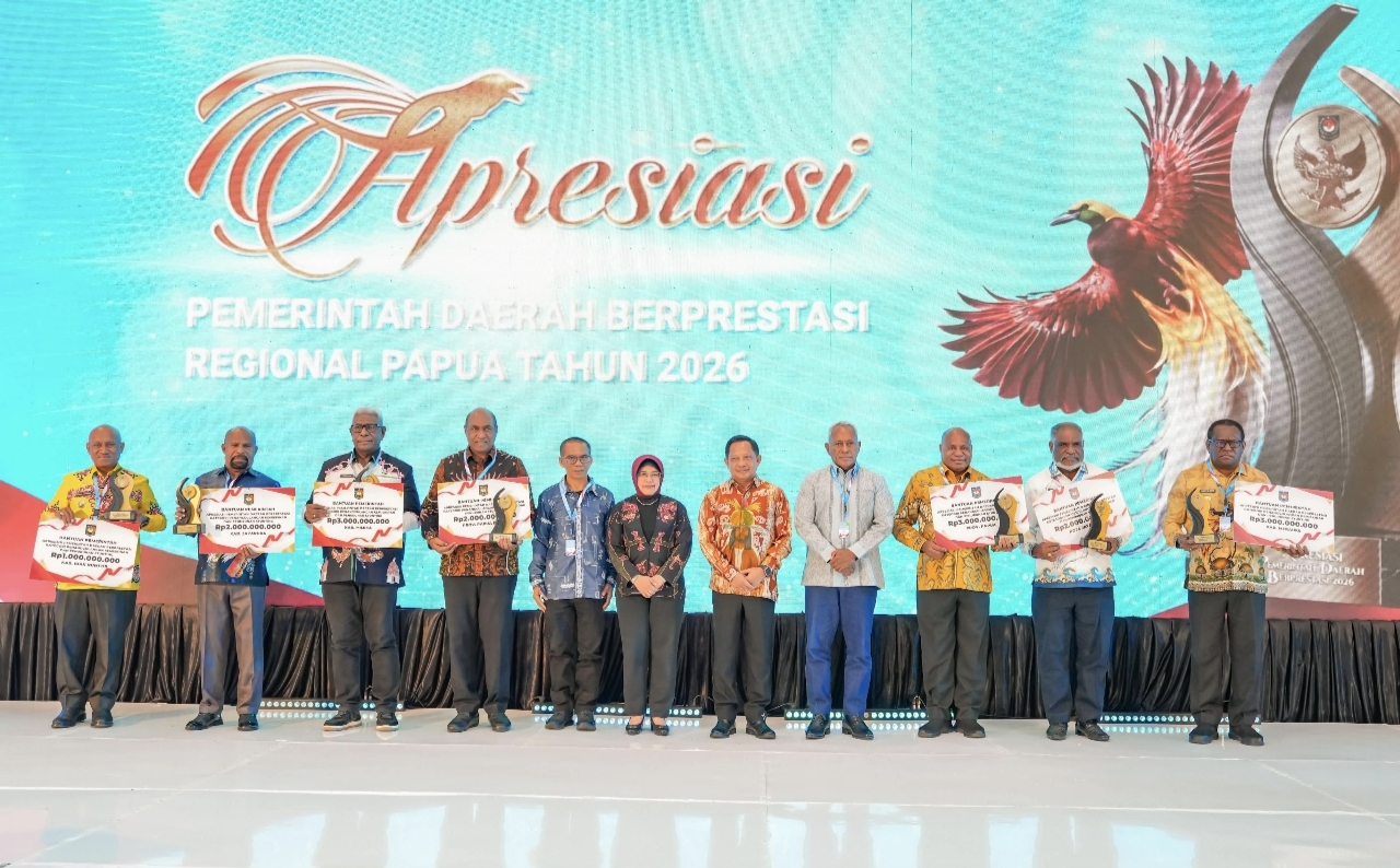 Pemprov Papua Raih 2 Kategori Terbaik pada Malam Penghargaan Apresiasi Pemerintah Daerah 2026