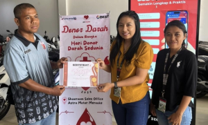 Konsisten Bantu Ketersediaan Stok Darah, Astra Motor Papua Terima Apresiasi dari PMI Merauke
