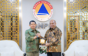 Gercep! Gubernur MDF Sambangi BNPB Pusat Bahas Penanganan Abrasi dan Kekeringan yang Ancam Warga Papua