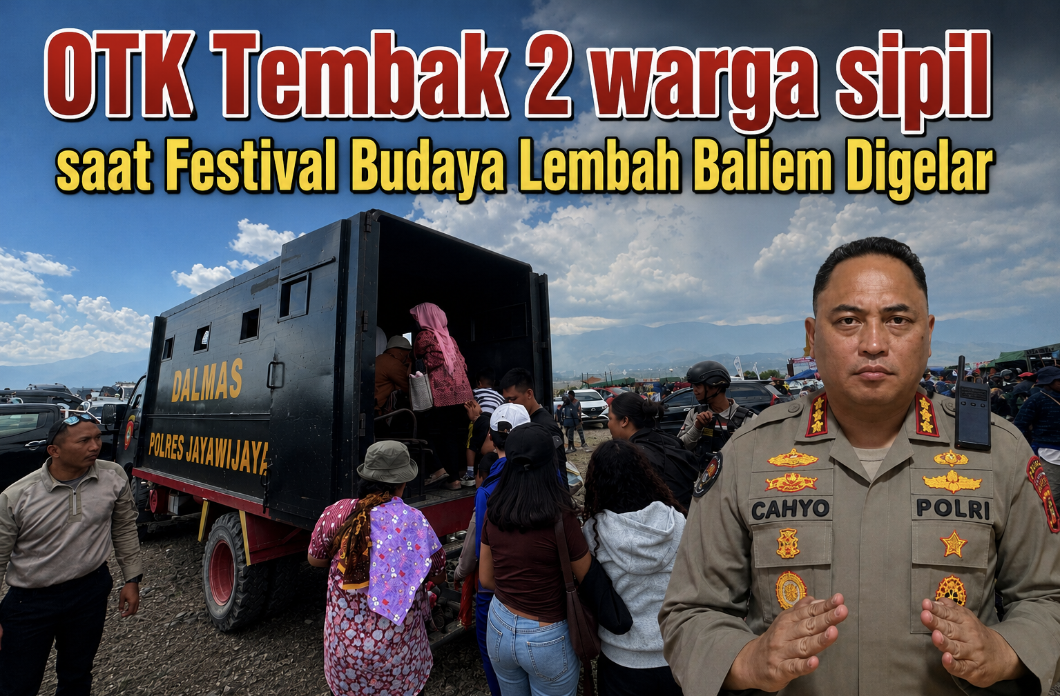 Hendak Masuk Pintu Utama Festival Budaya Lembah Baliem, Dua Warga Sipil Ditembak OTK