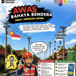 Jelang HUT RI ke-81, PLN Imbau Warga Pasang Atribut Kemerdekaan Minimal 3 Meter dari Jaringan Listrik