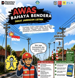 Jelang HUT RI ke-81, PLN Imbau Warga Pasang Atribut Kemerdekaan Minimal 3 Meter dari Jaringan Listrik