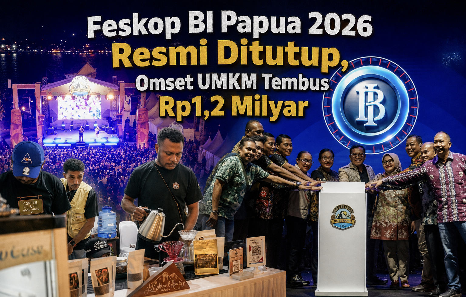 Feskop BI Papua 2026 Resmi Ditutup, Omset Transaksi UMKM Capai Rp1,2 Milyar