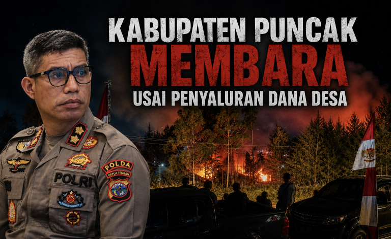 Kantor Bupati dan 6 Kantor Pemerintahan Kabupaten Puncak Terbakar Usai Pembagian Dana Desa