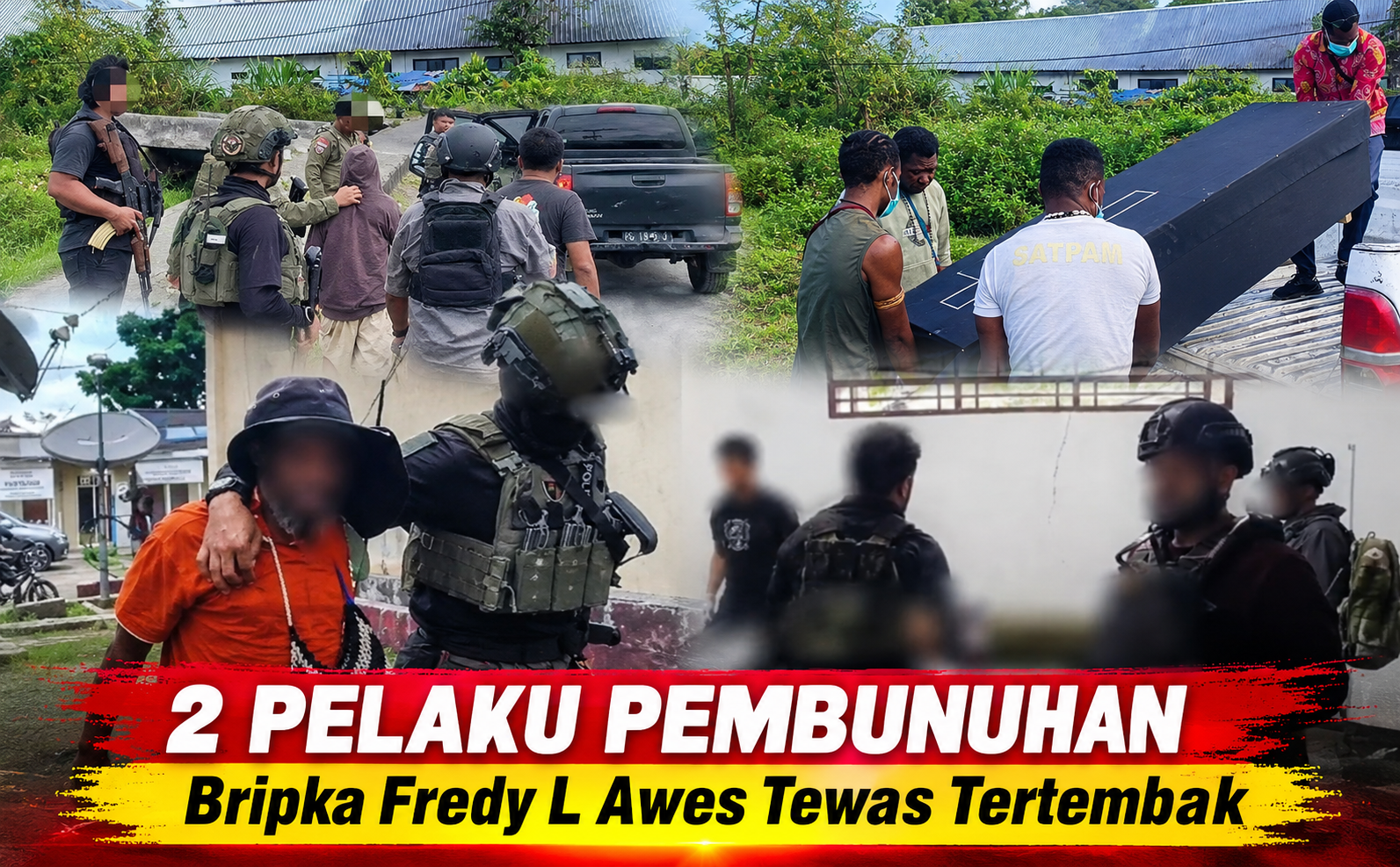 Dua dari Lima Tersangka Pembunuhan Bripka Fredy L Awes Tewas Ditembak saat Hendak Melarikan Diri