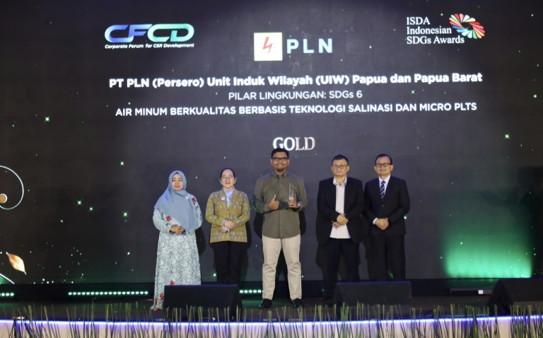 Atasi Krisis Air di Asmat dengan Teknologi Desalinasi, PLN UIW Papua dan Papua Barat Raih Predikat Gold di ISDA Awards 2026