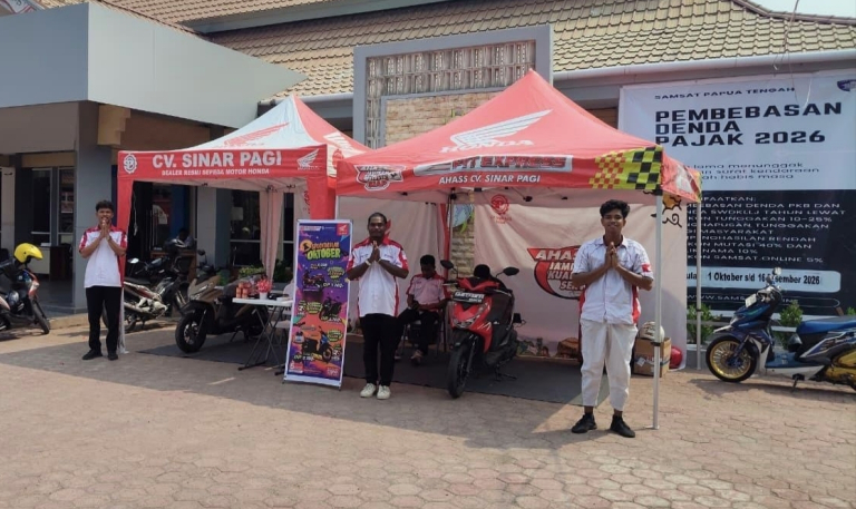 Honda Sinar Pagi Nabire Hadirkan Roadshow di Samsat Nabire