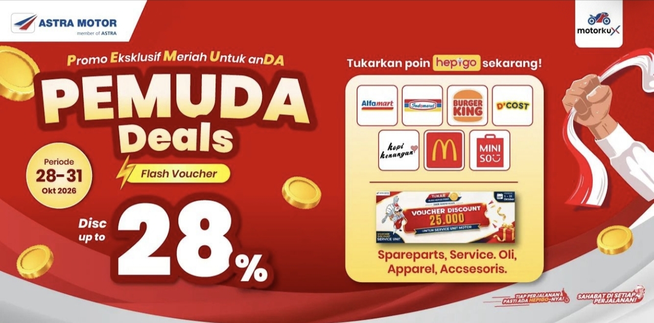 Rayakan Sumpah Pemuda, Motorku X Hadirkan Pemuda Deals dengan Diskon hingga 28%